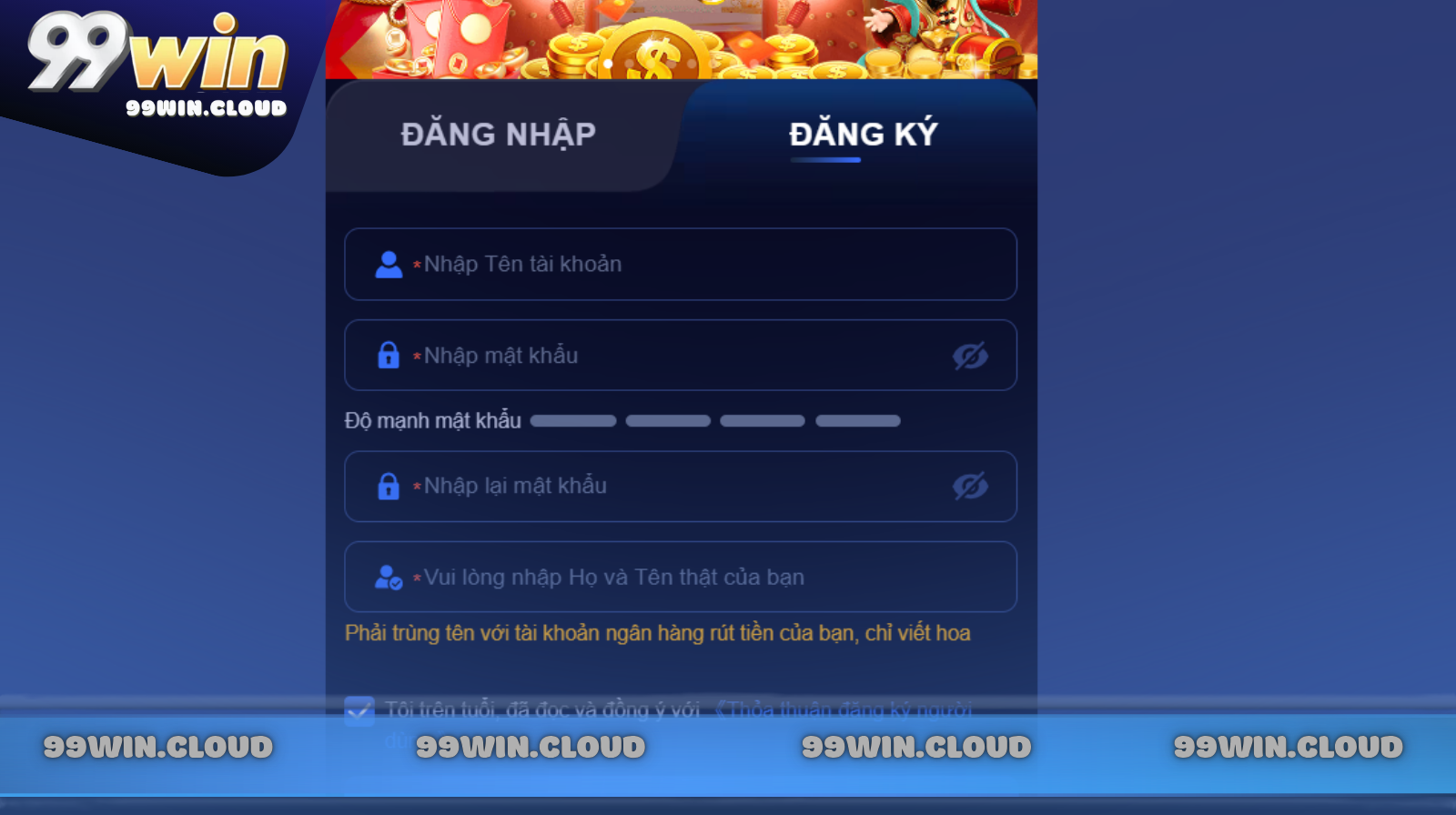 99WIN 40 Hướng dẫn đăng ký 99WIN chi tiết từ A đến Z